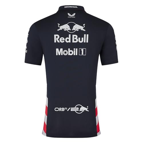 CASTORE قميص بولو خاص بفريق ريد بول ريسينغ F1 2024 للرجال من كاستور - كبير - أزرق داكن - Image 2