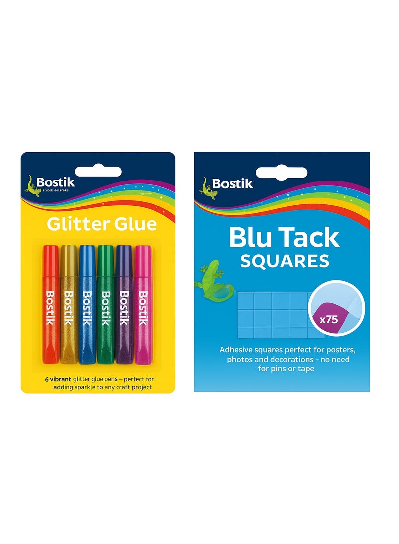 بوستيك أقلام غراء لامعة ومربعات بلو تاك - Image 1