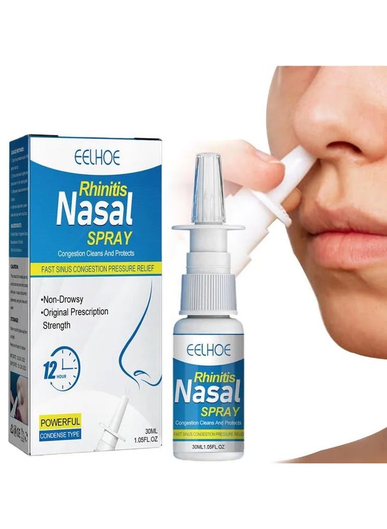 EELHOE Natural Herbal Rhinitis Nasal Spray Relieve Itching Runny Nose Congestion Sneezing Antibacterial Sinusitis Treatment Nose Drops - Image 1