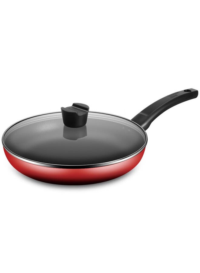 COOKER KING Chuidahuang مقلاة غير لاصقة للاستخدام المنزلي، مقلاة للستيك والبيض، 26 سم، دخان منخفض، متوافقة مع موقد التحريض، أحمر صيني، Wg46277 - Image 5