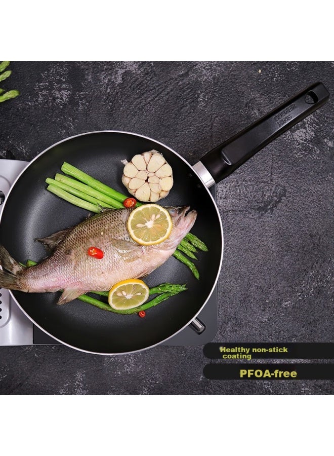 COOKER KING Chuidahuang مقلاة غير لاصقة للاستخدام المنزلي، مقلاة للستيك والبيض، 26 سم، دخان منخفض، متوافقة مع موقد التحريض، أحمر صيني، Wg46277 - Image 2