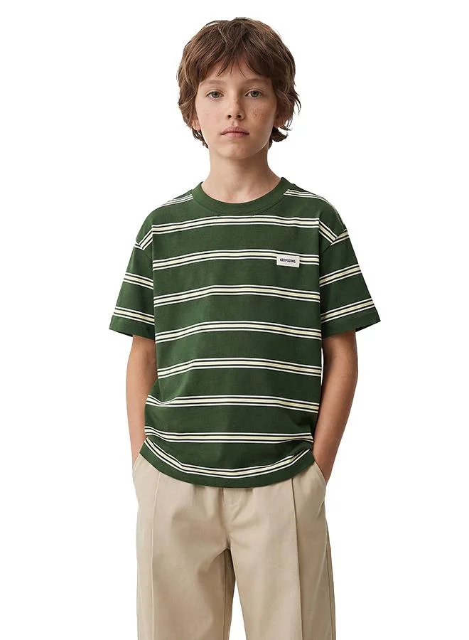 كوتون Striped Oversize T-Shirt