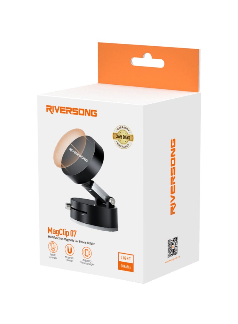 ريفرسونج حامل هاتف مغناطيسي للسيارة MagClip 07، حامل شفط مفرغ، قابل للتعديل بزاوية 360 درجة، حامل هاتف بدون استخدام اليدين للسيارة/الصالة الرياضية/المرآة/الدش، متوافق مع iPhone 16 Pro Max وAndroid - Image 3