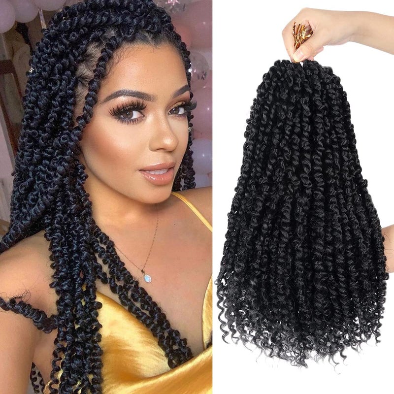 Nice One PreTwisted Passion Twist Hair 8 Packs 112 Strands Pre Looped Passion Twist Braiding Hair for Women Short Passion Twists Crochet Hair Extensions 20 Inch Pack of 8 T30