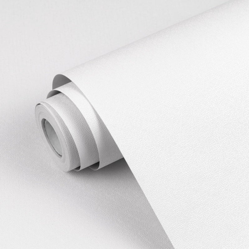 Qianglive White Contact Paper Solid White Peel and Stick Wallpaper 17.3"x120" Matte Self Adhesive Waterproof Vinyl Roll for Bathroom Kitchen Backsplash Cabinets Shelf Liners Drawers - Image 1