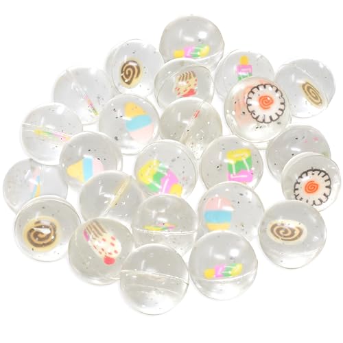 Kiddie Play 25 Bouncy Balls for Kids Party Favors Cake Bouncy Ball 27mm Superball Small Rubber Balls for Kids - Image 1