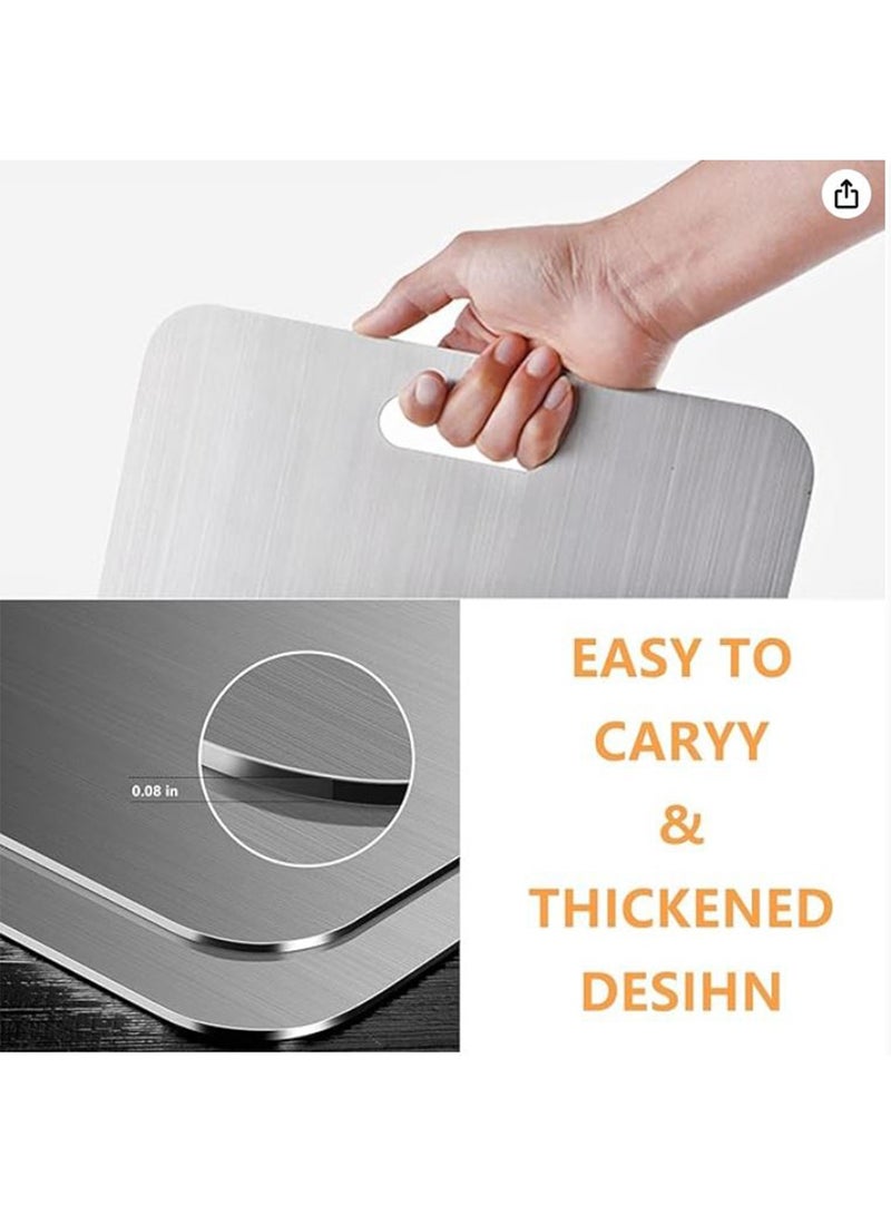 DANIM Titanium Cutting Board Premium Chopping Board - Double-Sided, Food-Grade Stainless Steel for Kitchen & Dining - Image 3