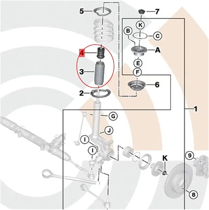 QASULER Front Shock Absorber Dust Cover Kit for BMW X3 E83 - Image 4