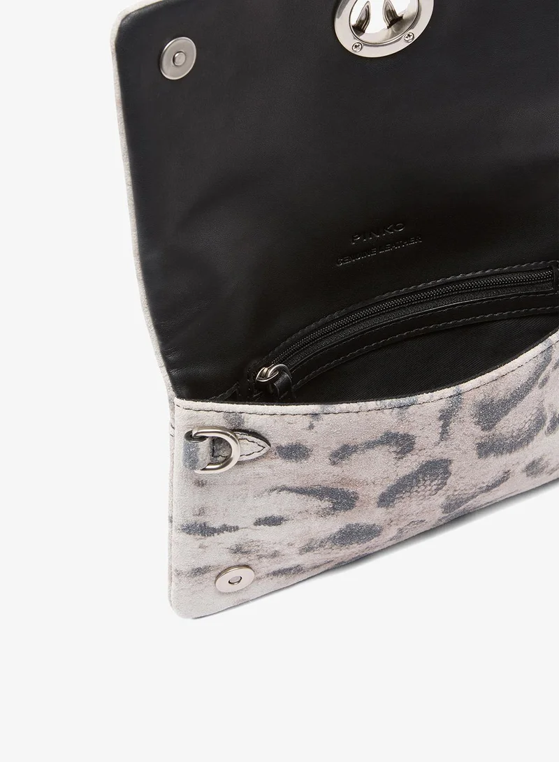Pinko  Love Bag Click Soft Mini crossbody in python-print suede for Women | Best Price UAE
