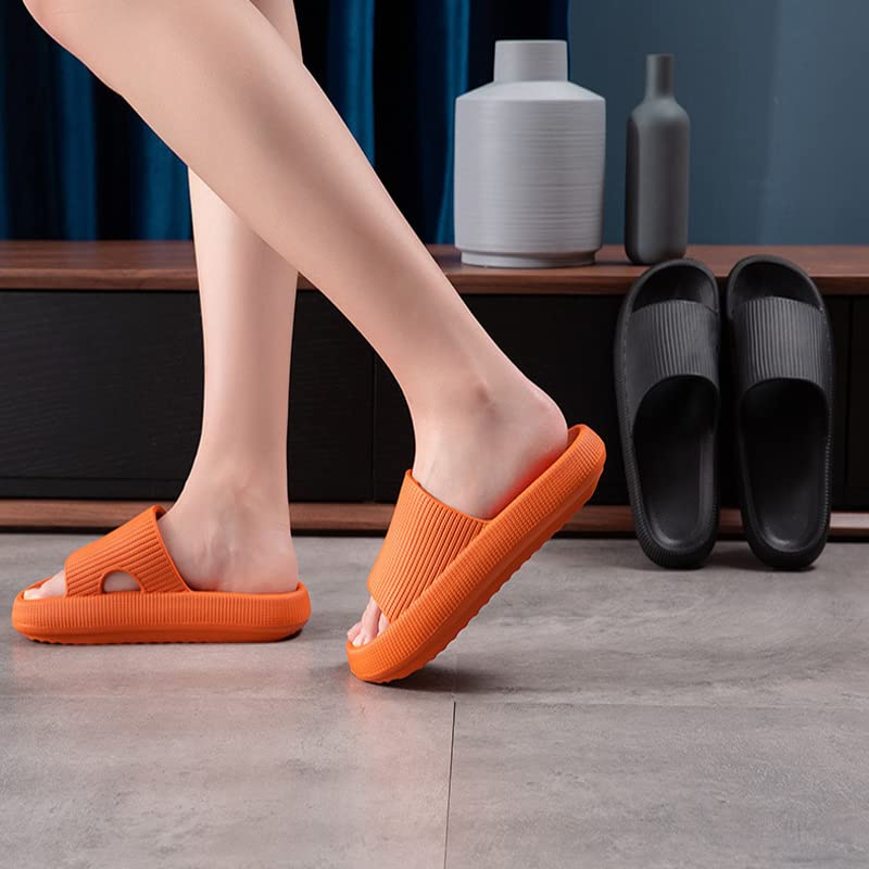 Non-Slip Thick Cloud Slides for Women and Men, Fast-Dry Pillow Slippers for Shower Home Spa Beach - Image 5