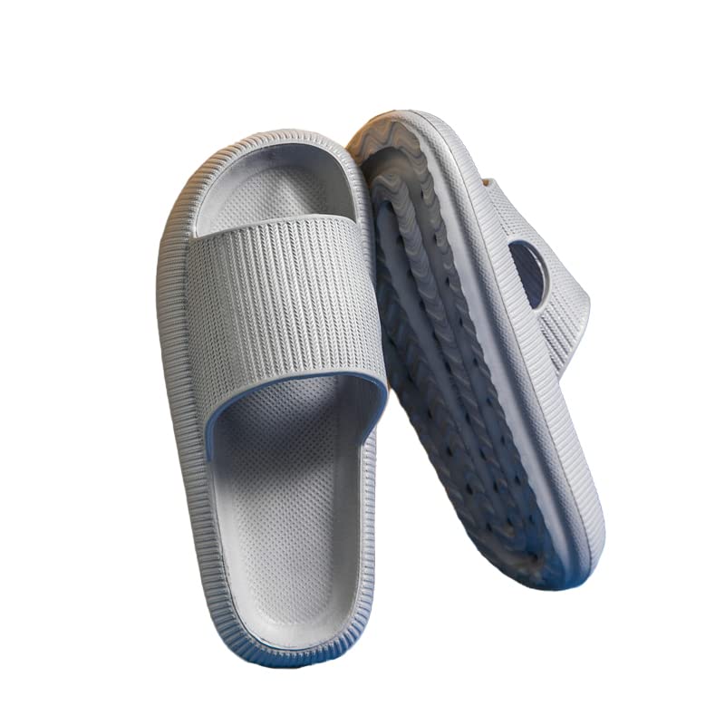 Non-Slip Thick Cloud Slides for Women and Men, Fast-Dry Pillow Slippers for Shower Home Spa Beach - Image 1