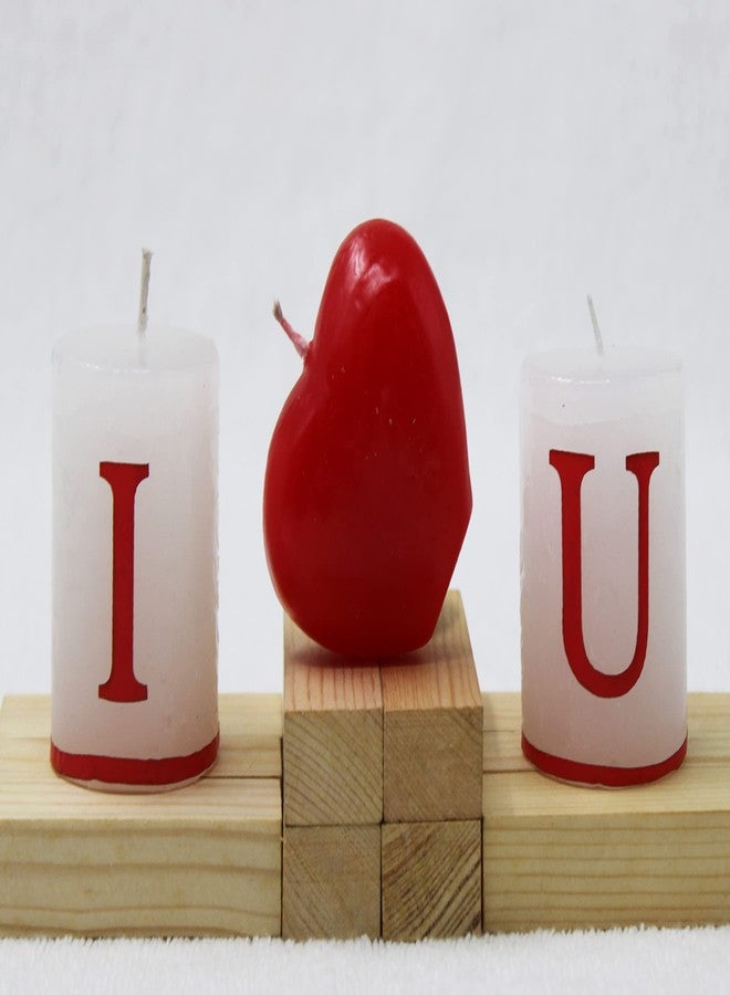 Luces Valentines Candle Valentine Pillar Candle Valentine Day Gift Set Home Decor Combo Set for Boyfriend Girlfriend Husband - Image 1