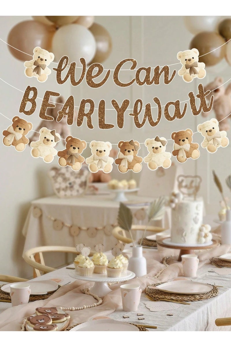 Baby Gender Reveal Party Banner – Features a cute teddy bear design that adds a special touch to baby showers or gender reveal celebrations  - Image 2