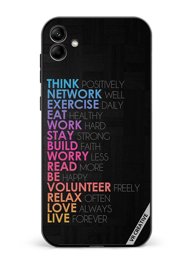 VR CREATIVE Protective Case Cover For Samsung Galaxy A04 Think Positively Network Well Design Multicolour - Image 1