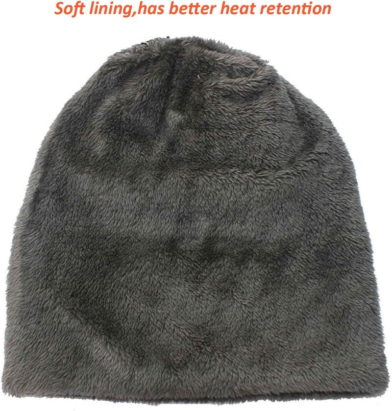 HINDAWI Winter Beanie Hat for Boys Girls (5-14 Years) Slouchy Beanie Windproof Warm Knit Kids Skull Cap - Image 3