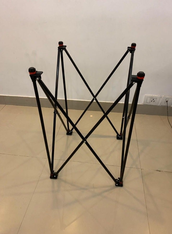 Foldable Height Adjustable Lightweight Carrom Board Stand (Black) - Image 2