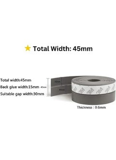 TEGRILO Weather Stripping Door Seal Silicone Door Bottom Seal Soundproof Weather Stripping Anti-Collision Adhesive Solid Seal Strip for Doors and Windows Gaps  - Image 3