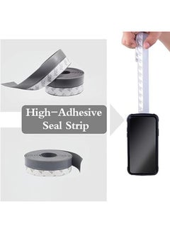 TEGRILO Weather Stripping Door Seal Silicone Door Bottom Seal Soundproof Weather Stripping Anti-Collision Adhesive Solid Seal Strip for Doors and Windows Gaps  - Image 2