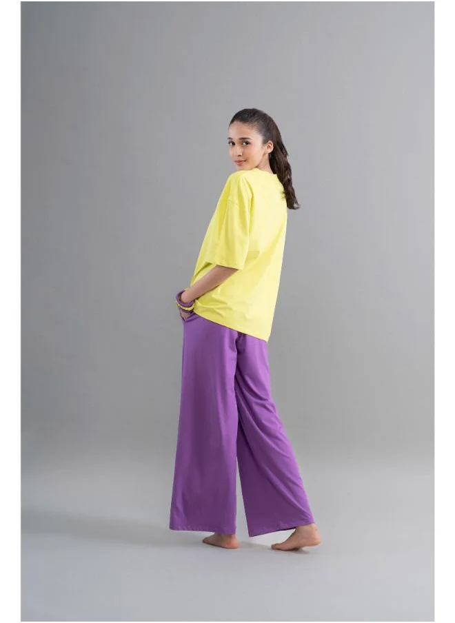 نسيسير Lime Purple Cotton Lounge Set