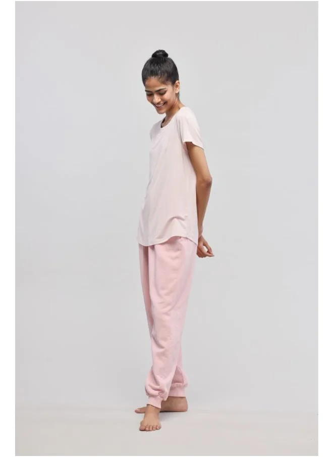 نسيسيرا Lime Purple Cotton Lounge Set
