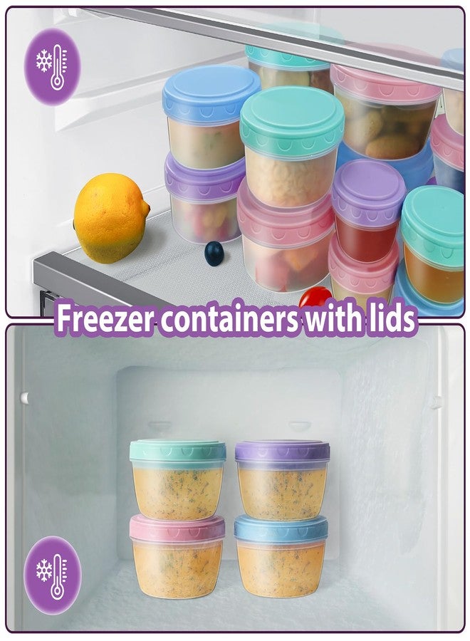 Freshmage 16 PCS Freezer Containers with Lids, Reusable BPA Free Plastic Soup Jars, Leakproof Salad Dressing Container to Go, Dishwasher & Microwave Safe Food Storage Containers with Lids for Lunch Meal Prep - Image 3