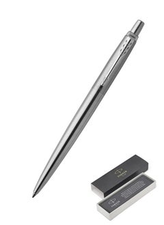 PARKER 1-Piece Jotter Ballpoint Pen Blue Ink Medium Tip Chrome Barrel  - Image 1