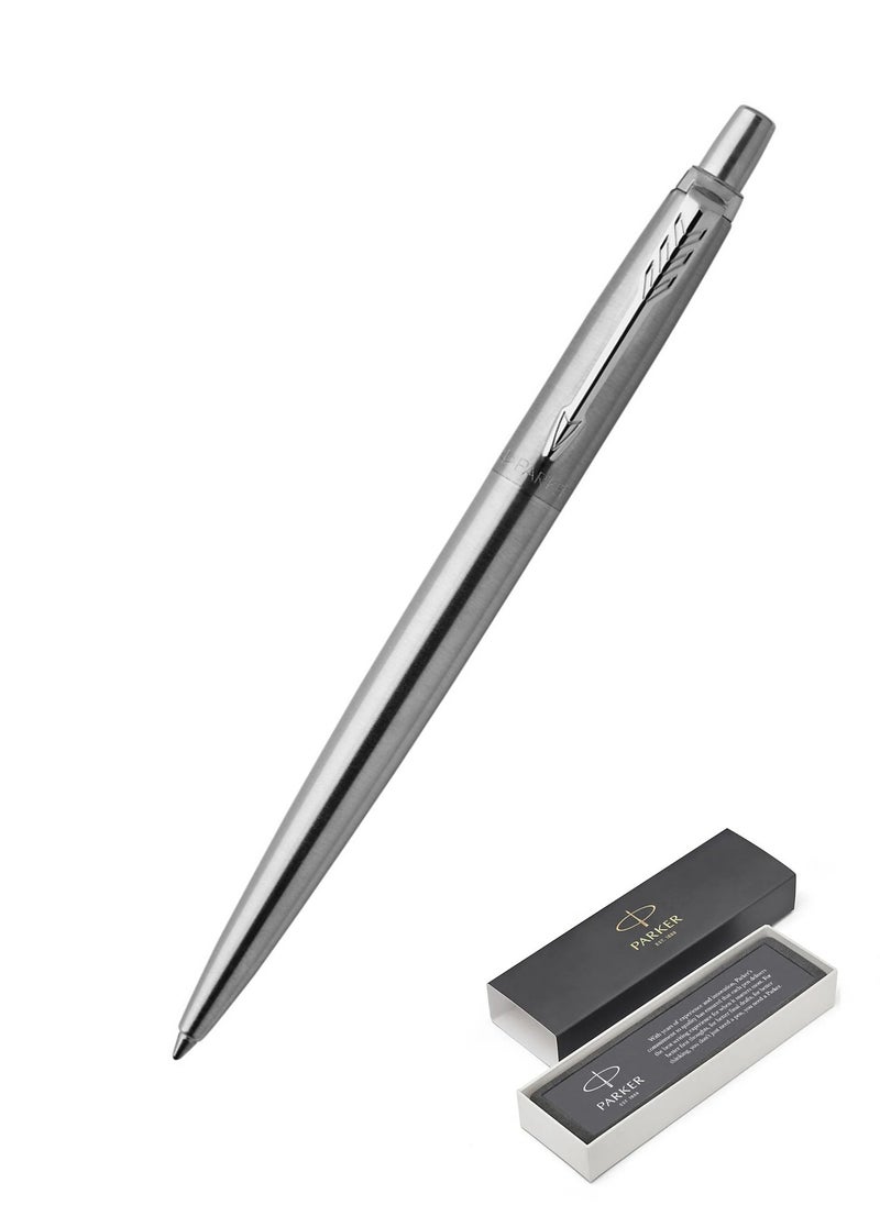 PARKER 1-Piece Jotter Ballpoint Pen Blue Ink Medium Tip Chrome Barrel  - Image 1