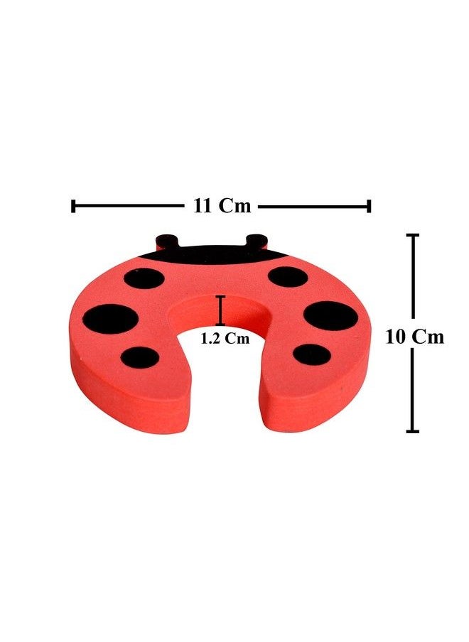 The Little Lookers - 2 Pc Multipurpose Finger Door;Closet Protector;Safety Finger Pinch;Guard;Stopper Accidental Door Lock Protection For Kids;Babies;Children (Lady Bird Pack Of 2) - Image 1