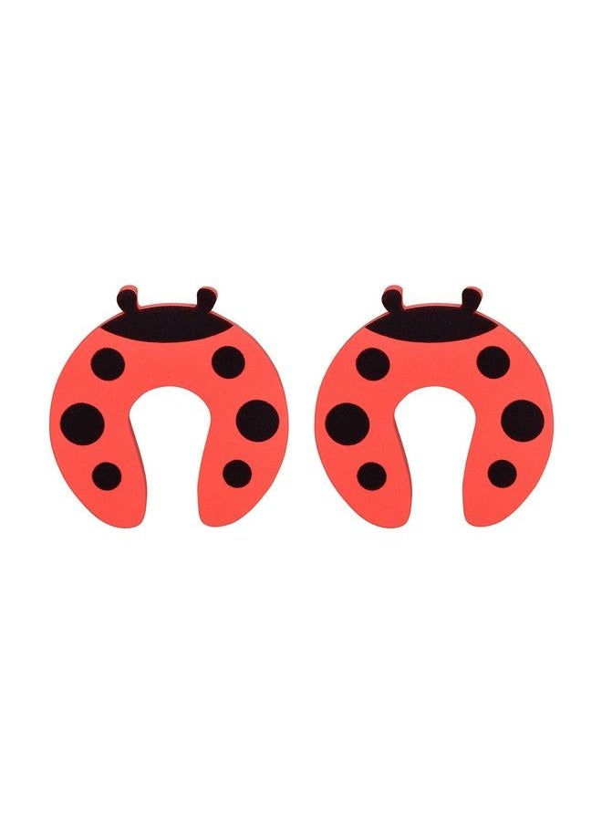 The Little Lookers - 2 Pc Multipurpose Finger Door;Closet Protector;Safety Finger Pinch;Guard;Stopper Accidental Door Lock Protection For Kids;Babies;Children (Lady Bird Pack Of 2) - Image 1