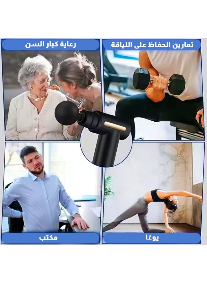 ريلاكس سمارت جهاز مساج صغير محمول – مسدس تدليك للأنسجة العميقة مع 6 سرعات قابلة للتعديل، هادئ وخفيف لتخفيف آلام العضلات والظهر والرقبة - Image 4