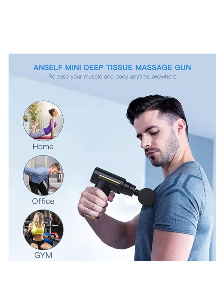 Relax Smart Mini Massage Gun Percussion Deep Tissues Muscle Massager Gun With 6 Speeds Massage Device Super Quiet Portable Electric Handheld Body Massager For Back Neck Pain Relief  - Image 4
