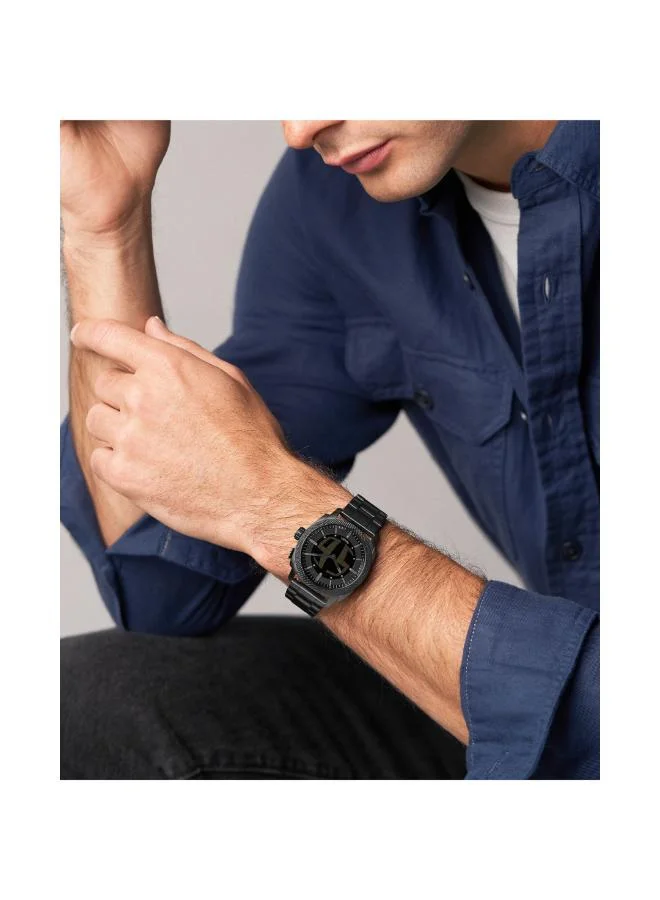 FOSSIL FS6156 Anadigi Watch with Stainless Steel Metal Bracelet