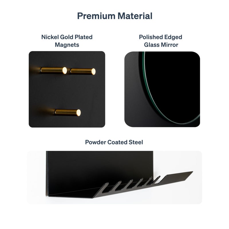 PeachyModern Key Holder Wall Mount and Mail Organizer - Hide Your Mail with a Modern and Minimal Look (Black) - Image 5