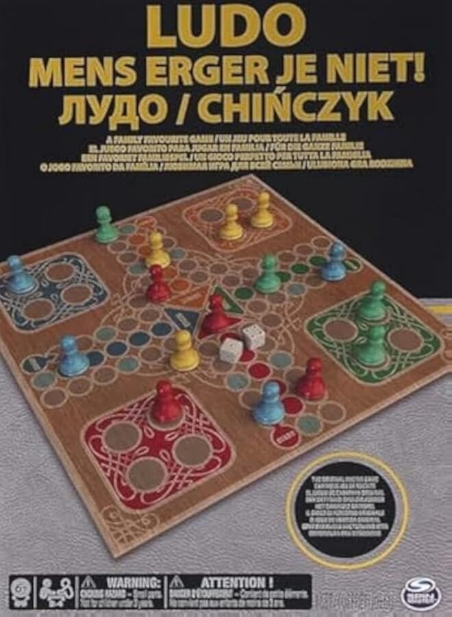 Spin Master SPINMASTER Ludo Black Gold FOIL Game boy toys, girl toys, birthday gift, Christmas gift, growth, fun, for kids.