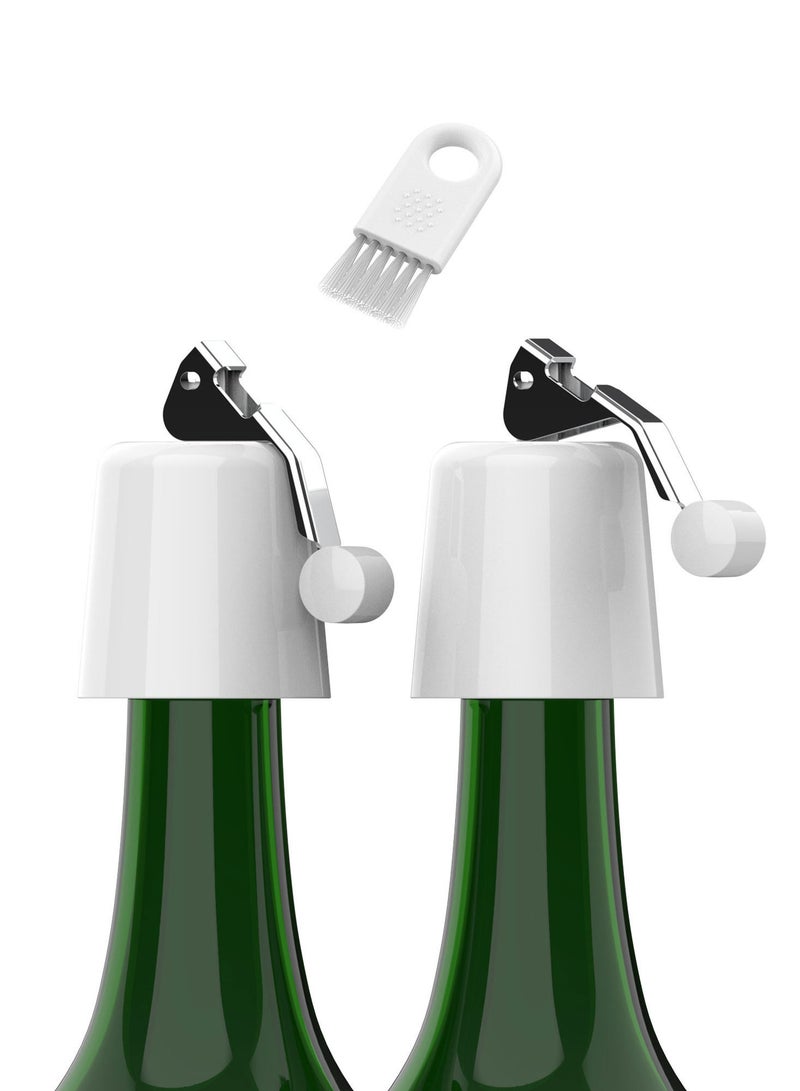 Syarme Bottle Stoppers, 2 Expandable Manual Beverage Stopper, Reusable Bottle Corks, Create Seals to Keep Beverages Fresh - Image 1