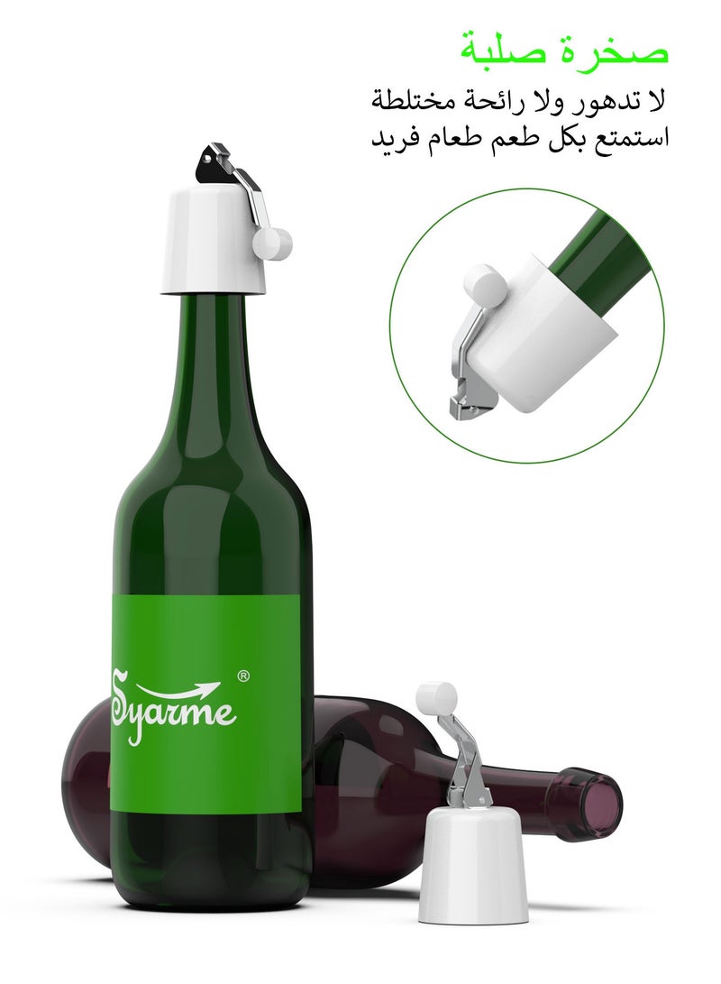 Syarme Bottle Stoppers, 2 Expandable Manual Beverage Stopper, Reusable Bottle Corks, Create Seals to Keep Beverages Fresh - Image 4