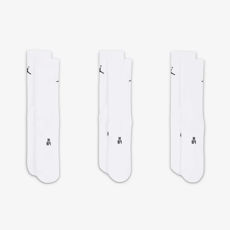 Jordan White Everyday Crew Socks (3 Pairs)  | Best Price UAE