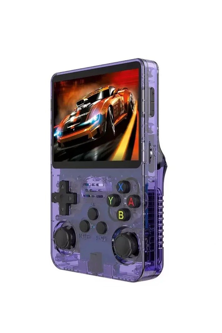 R36S Retro Handheld Game Console, 3.5 inch HD Display, Dual 3D Joysticks, 11 Emulator, Retro Handheld Video Game Console with 64GB 20000 Games, Portable Pocket Video Player Games For Boy And Girls Gift. (Purple)  - Image 1