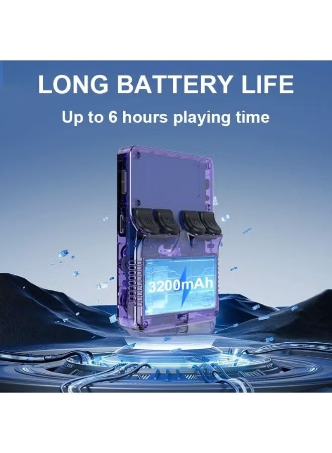 R36S Retro Handheld Game Console, 3.5 inch HD Display, Dual 3D Joysticks, 11 Emulator, Retro Handheld Video Game Console with 64GB 20000 Games, Portable Pocket Video Player Games For Boy And Girls Gift. (Purple) - Image 4