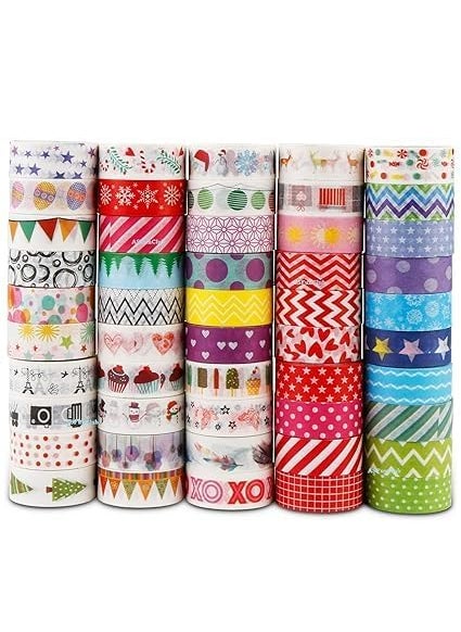 RICHI THE HOME DECOR RICHI THE HOME DECOR Washi Tape Set Golden Foil Decorative Japanese Masking Paper Tape for Scrapbooking Planners CardGift Wrapping DIY Decor and Craft Supplies 20  - Image 2