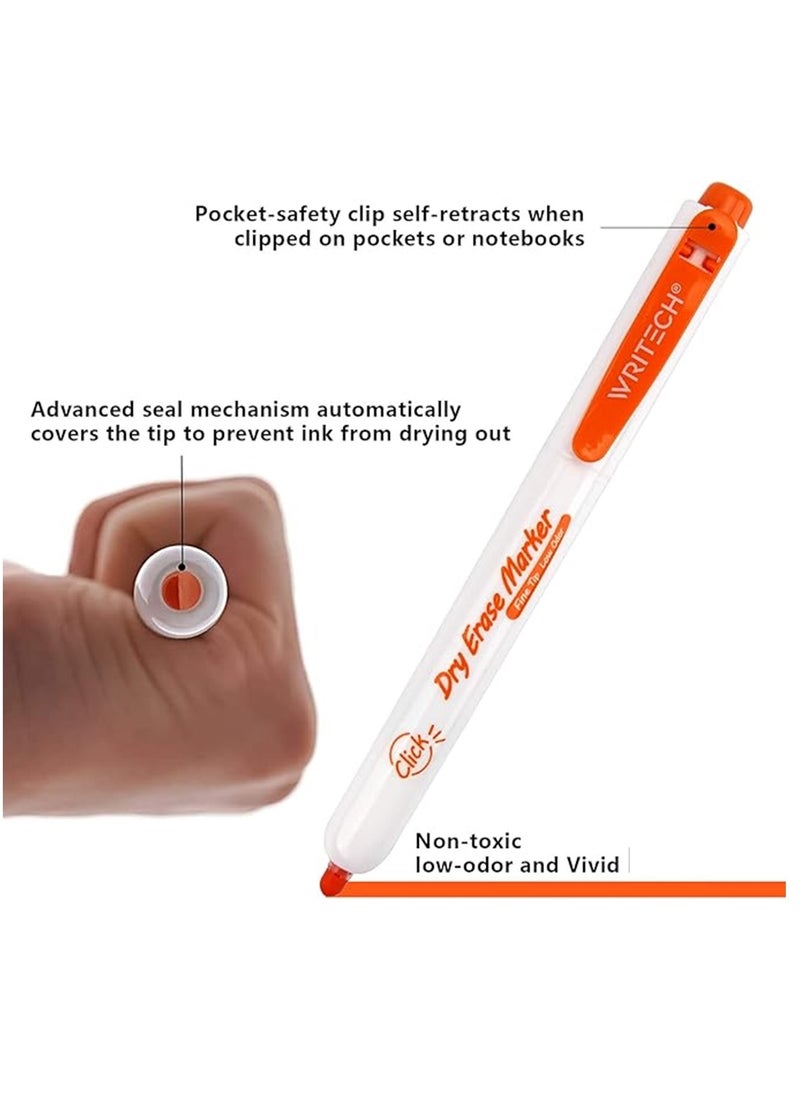 WRITECH 4-Piece Retractable Whiteboard Markers Multicolour  - Image 3