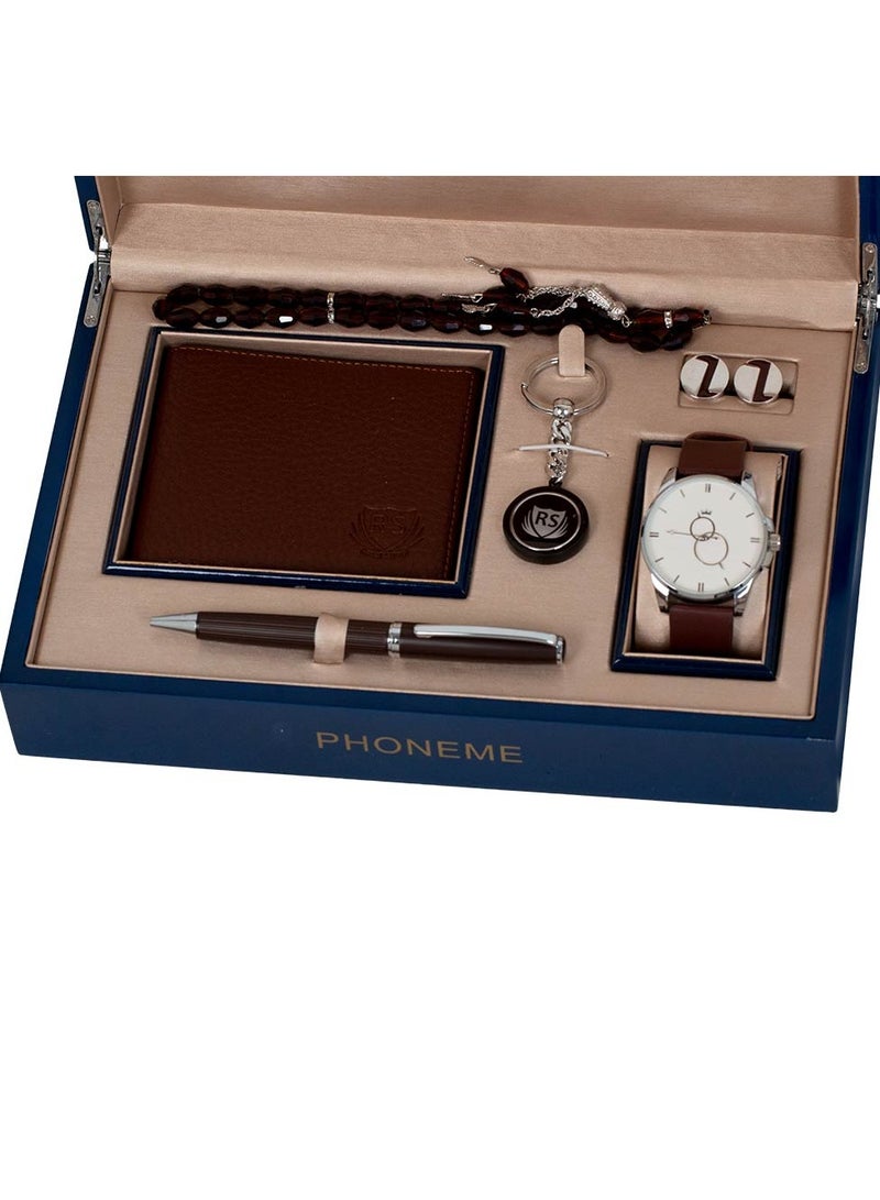 فونيم طقم ساعات جلد رجالية - Image 2