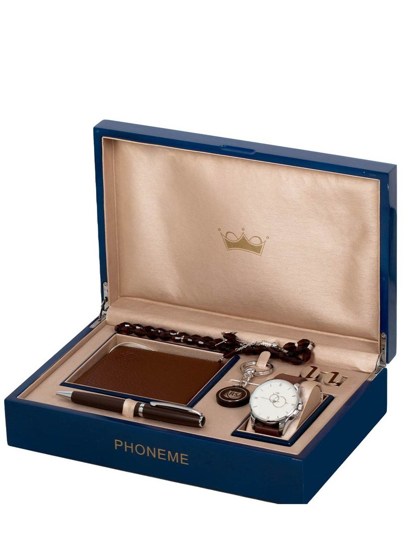 فونيم طقم ساعات جلد رجالية - Image 3