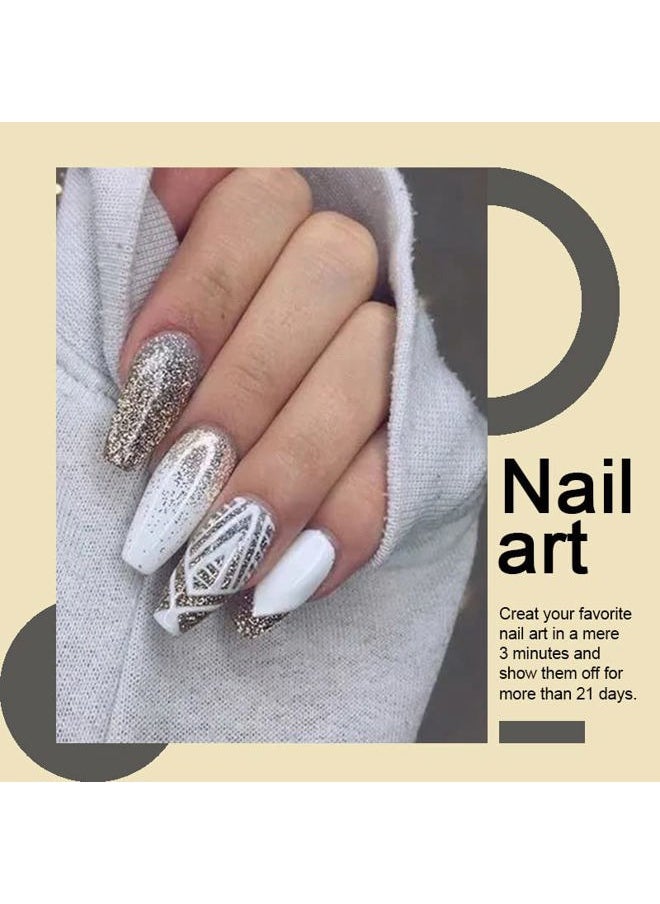 Arte Clavo - White Gel Nail Polish, 15ml White French Tip Nail Polish Soak Off Gel Polish Nail Art Manicure Salon DIY Gel Nail Design Decoration at Home Nail Lamp Needed Nails Manicure Kit Gifts 1323… - Image 1