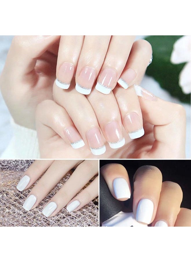 Arte Clavo - White Gel Nail Polish, 15ml White French Tip Nail Polish Soak Off Gel Polish Nail Art Manicure Salon DIY Gel Nail Design Decoration at Home Nail Lamp Needed Nails Manicure Kit Gifts 1323… - Image 1