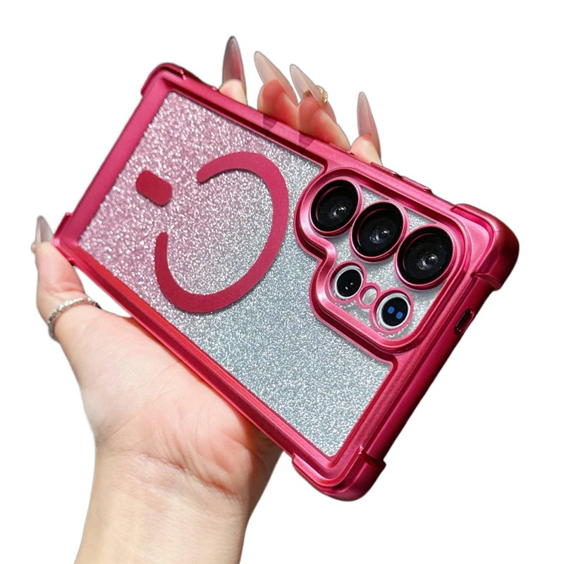 TPU+Acrylic MagSafe Case for iPhone 13 with Shockproof and Drop Protection plus Shockproof plus Kickstand plus Strong Magnetic in Red - Image 1