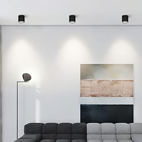 Harold Electricals Surface Mounted Spotlight, 5 Watts, Downlight Ceiling COB Light , Black Body (Warm White Light, (60X76MM,Metal),Metal) - Image 5