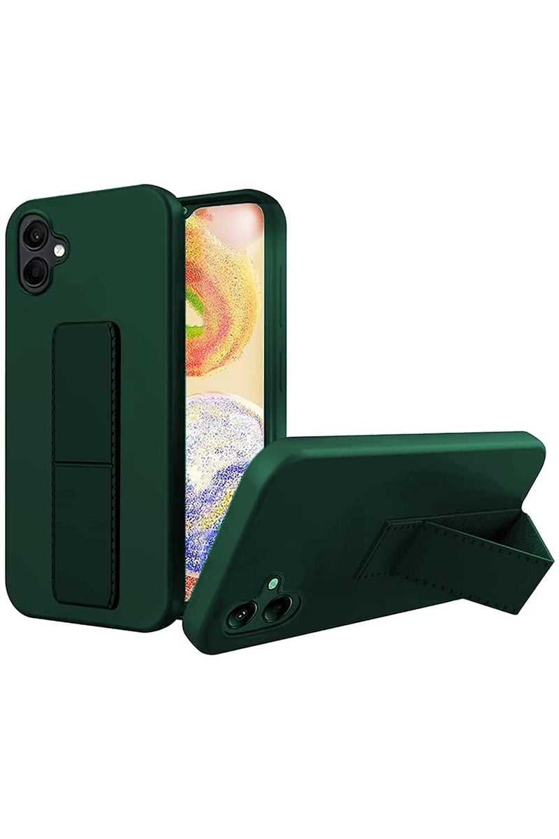 جراب لهاتف Samsung Galaxy A07، غطاء خلفي بحامل مغناطيسي للسيارة، غطاء من السيليكون الناعم بمسند أفقي ورأسي، حزام معصم، جراب حماية كامل لهاتف Samsung Galaxy A07