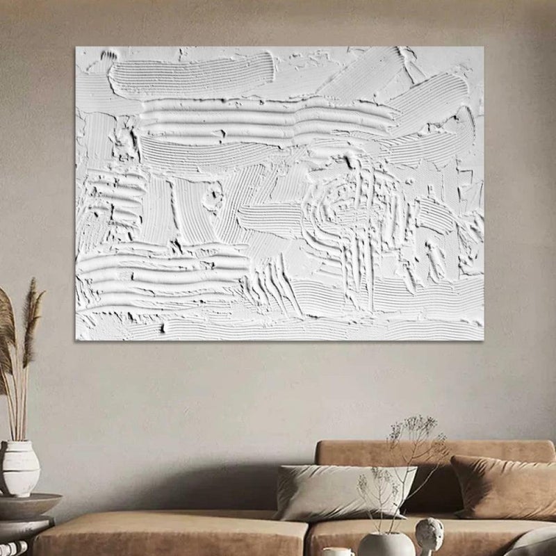 Marktna One piece of printed canvas wall art in the style of a plaster painting with a hollow frame, measuring (90×60). - Image 2