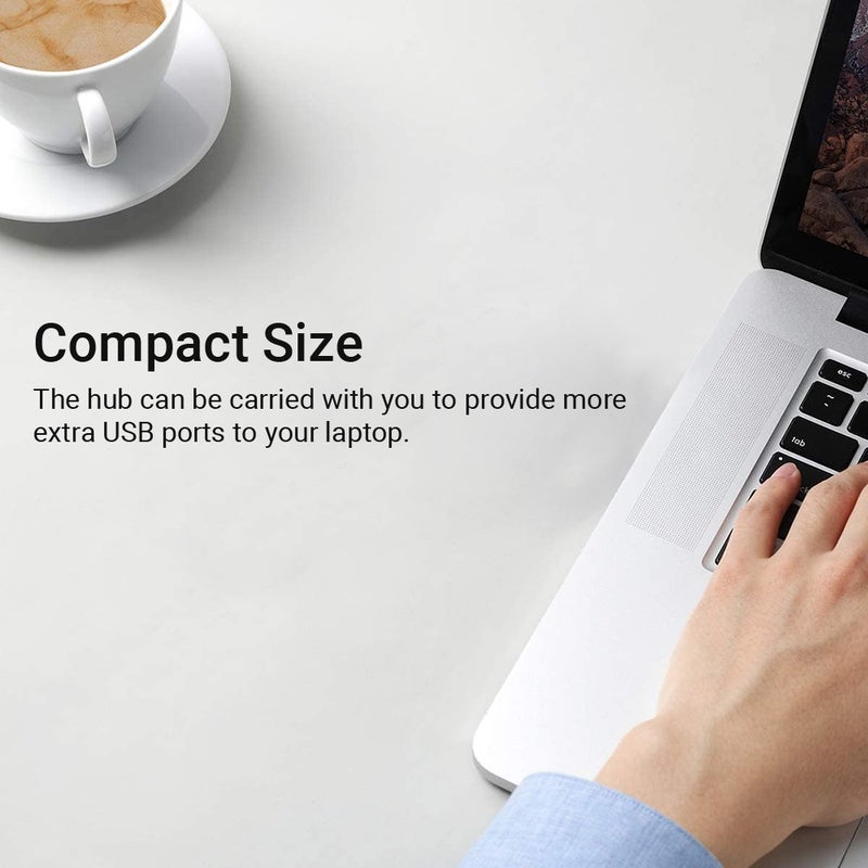 مركب USB بـ 7 منافذ مع مفاتيح تشغيل/إيقاف و سلك طويل لحواسيب محمولة و أرضية و أجهزة شحن و نقل بيانات - Image 4